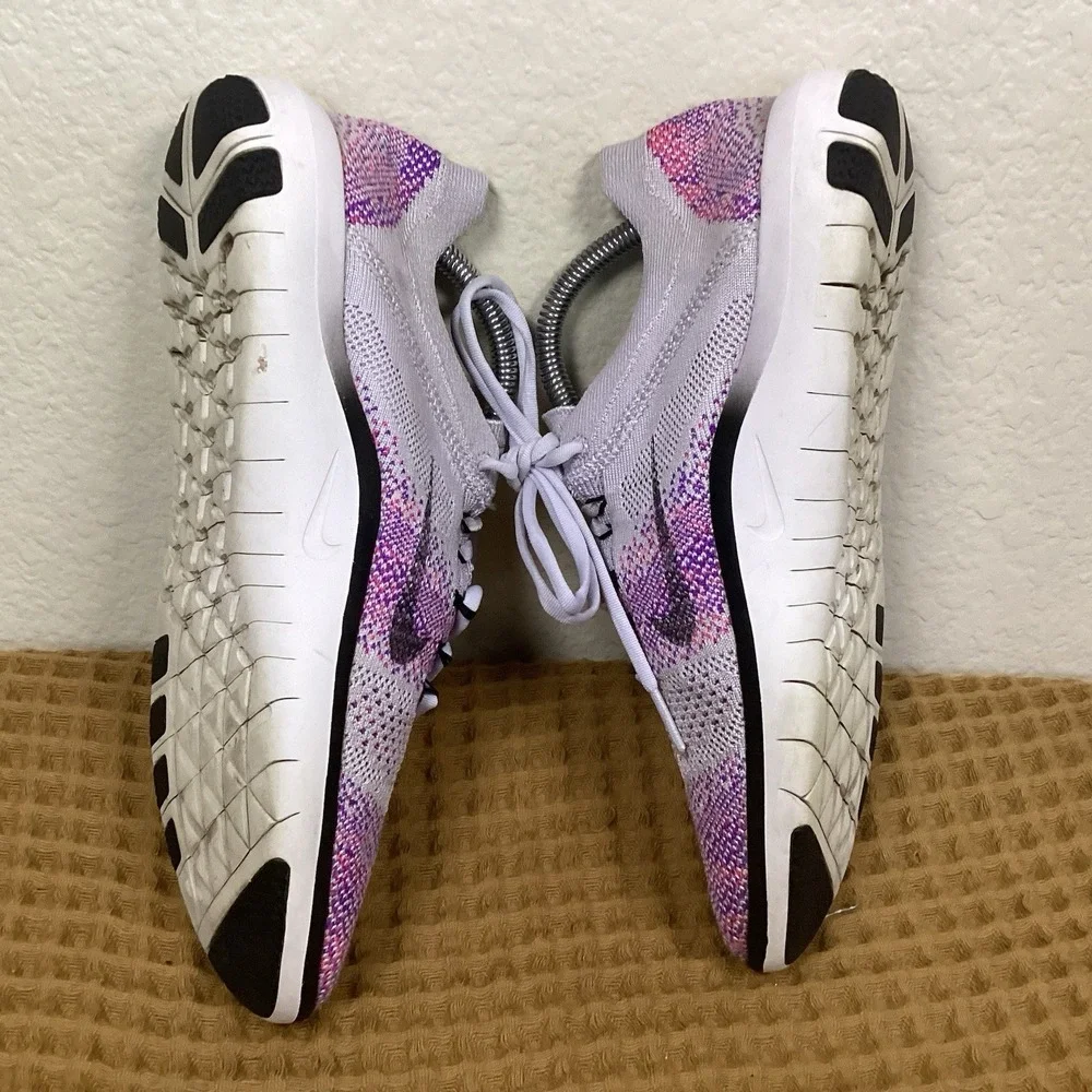 Nike Free Flyknit 2 Womens Sz 9 880630-500 Focus Purple Lace-Up Training Shoes